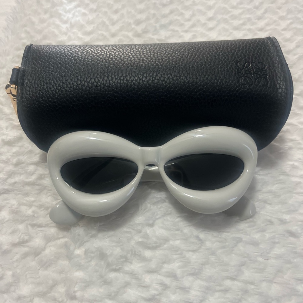Loewe White Sunglasses with Black Case